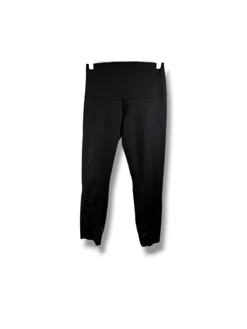 Lululemon Wunder Under Crop HR Roll Down Scallop FullOn Luxtreme 23” Black S 6